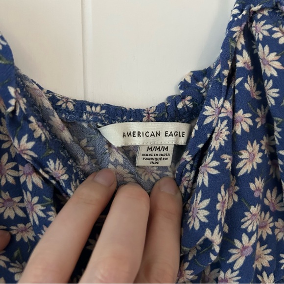 🐧2/$15 American Eagle Floral Ruched Tank Top - Picture 3 of 3